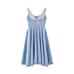 Vestido midi vaquero Azul