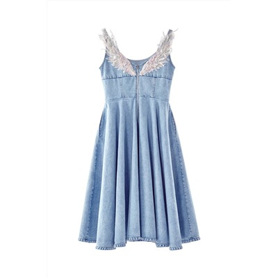 Vestido midi vaquero Azul