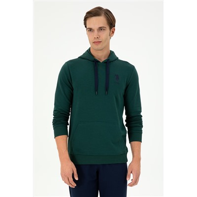 Erkek Koyu Yeşil Basic Sweatshirt