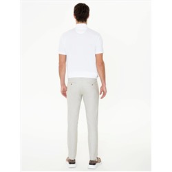 Vizon Slim Fit Beli Lastikli Kanvas Pantolon