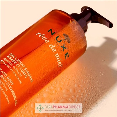 Nuxe Rêve de Miel Gel Lavant Surgras Visage et Corps 400ml