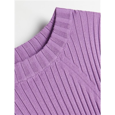 Strickkleid mit Gestreifter Struktur