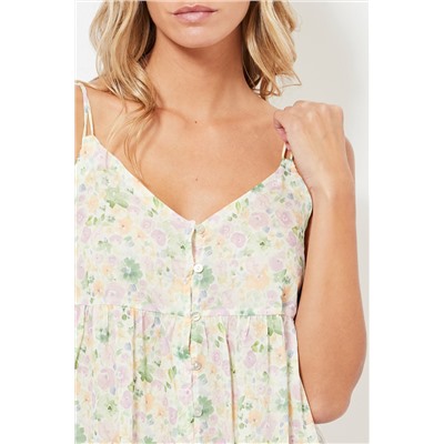 Camisón - Blanco y verde claro