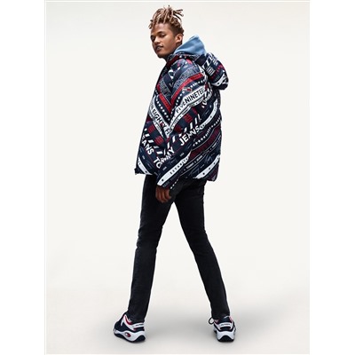ALL-OVER LOGO DOWN JACKET
