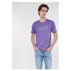 Mavi Logo Baskılı Mor Tişört Slim Fit / Dar Kesim 065781-70609
