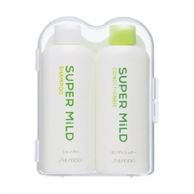 SHISEIDO SUPER MILD Дорожный набор: шампунь и кондиционер с витамином Е, флаконы 50мл*2