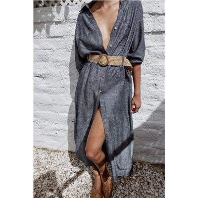 MIDI DRESS WITH BELT