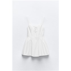 SHORT TRENCH DRESS WITH TIE