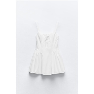 SHORT TRENCH DRESS WITH TIE