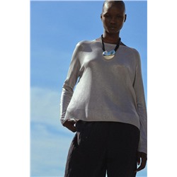 FINE KNIT FOIL SWEATER