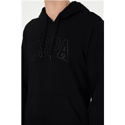 Erkek Siyah Basic Sweatshirt