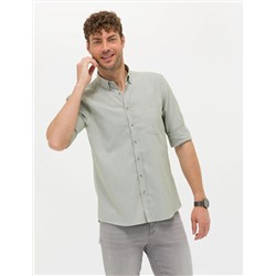 Haki Regular Fit Uzun Kollu Gömlek