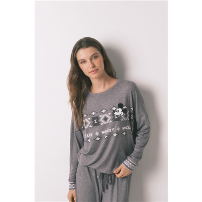 Pijama largo punto suave Mickey