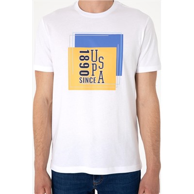 Erkek Regular Fit Bisiklet Yaka Beyaz Tişört