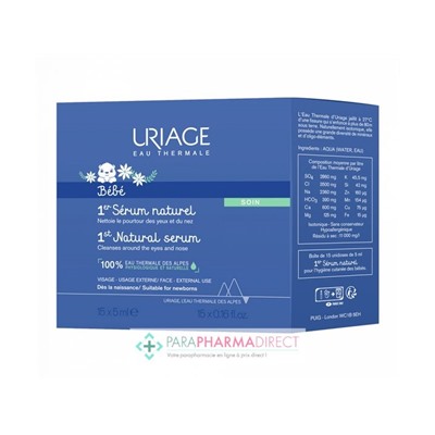 Uriage Bébé 1er Sérum Naturel 15 unidoses de 5 ml