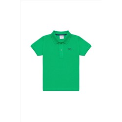 Erkek Çocuk Yeşil Basic Polo Yaka Tişört