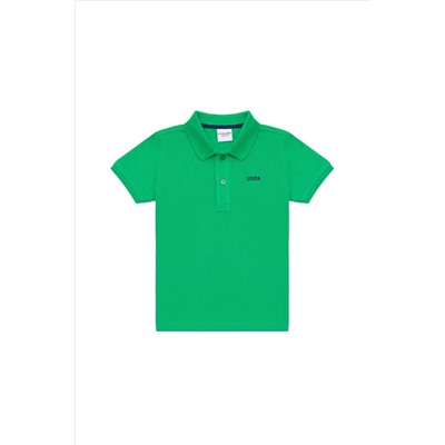 Erkek Çocuk Yeşil Basic Polo Yaka Tişört