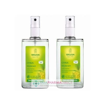 Weleda Citrus Déodorant Spray 2x100mlLot  × 2