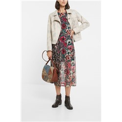 Vestido flores animal print