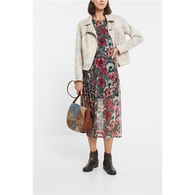 Vestido flores animal print