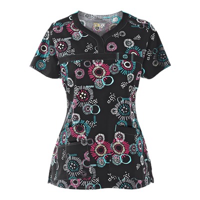 WonderWink Scrubs WonderFLEX Festival Season Print Top