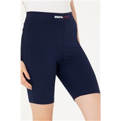 Kadın Lacivert Yüksek Bel Capri Spor Tayt