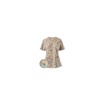 WonderWink Scrubs ORIGINS Bird's Eye Beach Print Top