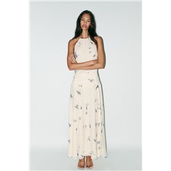 BUTTERFLY HALTER LONG DRESS