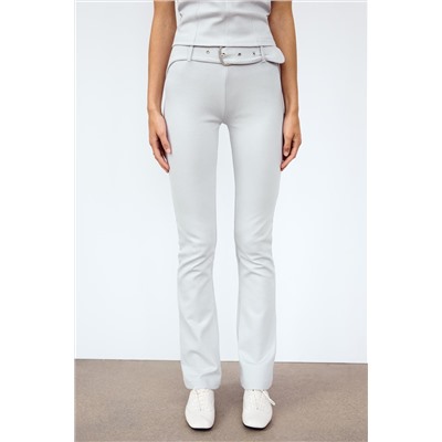 INTERLOCK BELTED BELL BOTTOM TROUSERS