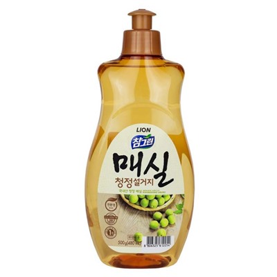LION CHARMGREEN 500g bottle Средство для мытья посуды, овощей и фруктов (Японский абрикос) 500г