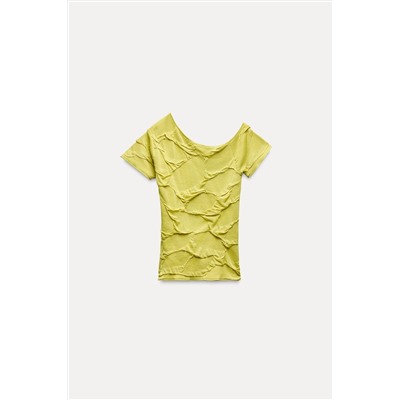 ASYMMETRIC KNIT CROP TOP