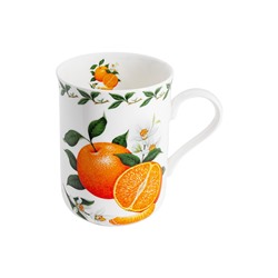 Кружка, 300 мл, фарфор F, белая, Апельсин, Orchard Fruits, 55513