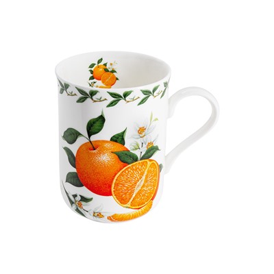 Кружка, 300 мл, фарфор F, белая, Апельсин, Orchard Fruits, 55513