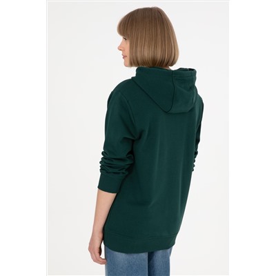 Erkek Koyu Yeşil Basic Sweatshirt