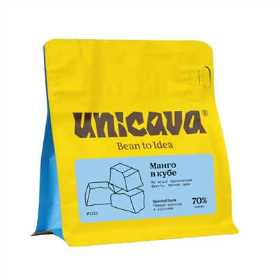 Тёмный шоколад "Манго в кубе", 70 % какао (с кусочками манго), в наличии с 1 мая 2024 г.