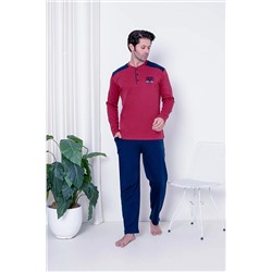 AHENGİM Erkek Pijama Takımı Interlok Omuz Parçalı Pamuklu Mevsimlik M70072269 1-2-10001212