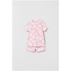 KIDS/ CONJUNTO CAMISETA Y BERMUDA FLORES