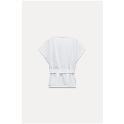 COTTON T-SHIRT WITH BELT