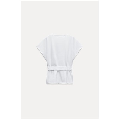 COTTON T-SHIRT WITH BELT