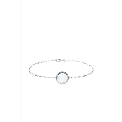 Pulsera Plata y nácar