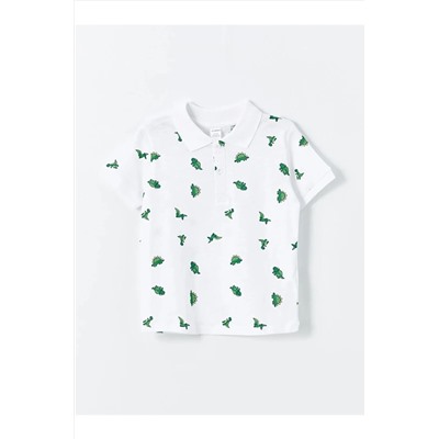 LC Waikiki, LCW baby Polo Yaka Baskılı Erkek Bebek Tişört