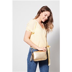 Bolso de piel Gaby Dorado