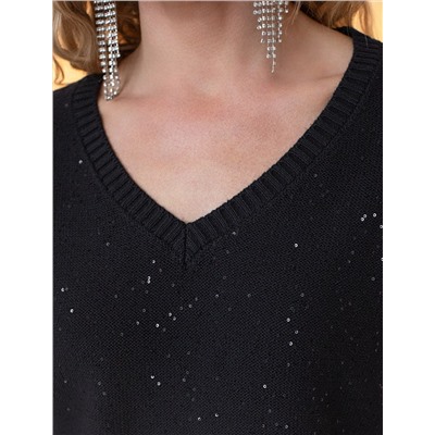 Джемпер крупной вязки с пайетками