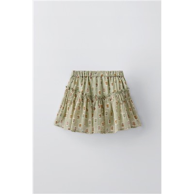 SHIMMERY FLORAL BERMUDA SKORT