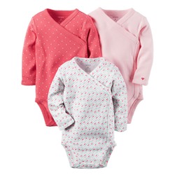 3-Pack Long-Sleeve Side-Snap Bodysuits | Комплект carter's