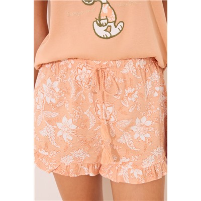 Pijama corto tirantes Snoopy algodón