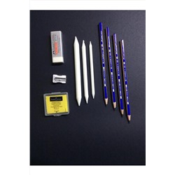 Faber Castell Dereceli Kalem Karakalem 2b 4b 6b 8b Eskiz Kalemi , Hamur Silgi , Kalemtraş, Dağıtma Resim Kalemi FaberCastellPremium3