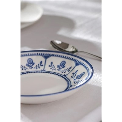 Reve Bleu Celeste Yemek Tabağı - 20 cm - Mavi/Beyaz