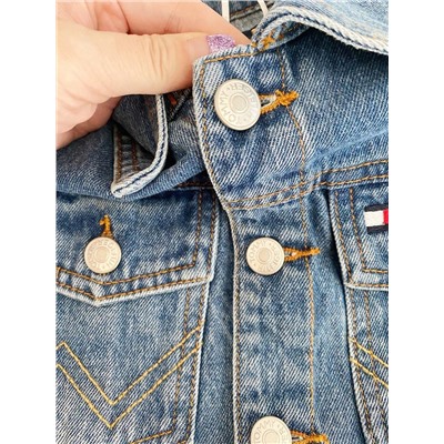 Tomm*y Hilfige*r  👕  джинсовка для мальчиков и девочек, модель oversize