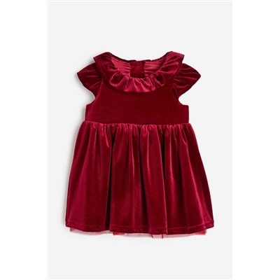 Samtkleid mit Kragen